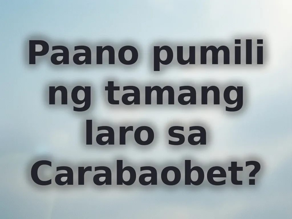 Gabay sa pagpili ng laro